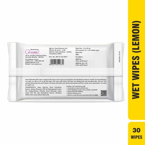 Max Lemon Wipes 30 No
