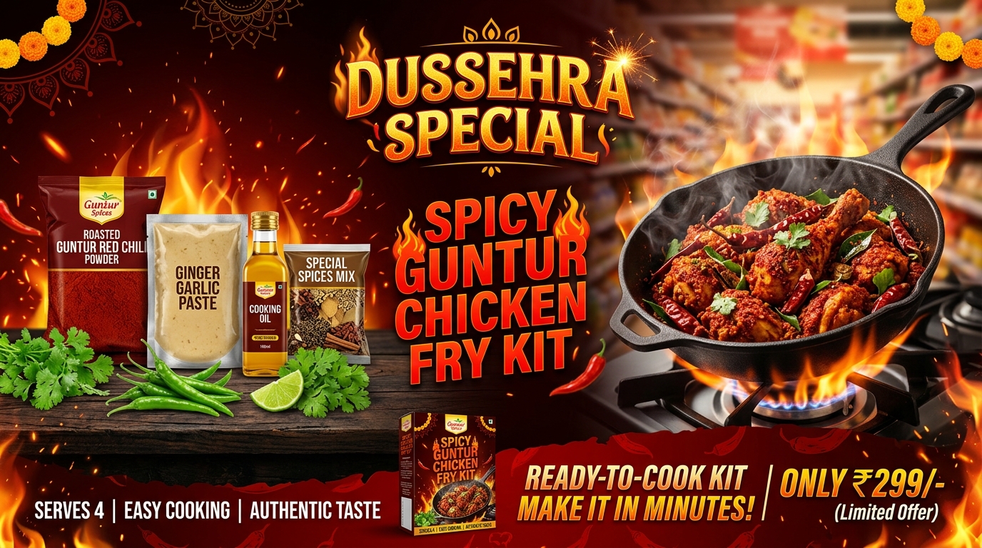 Dussehra Special Spicy Chicken Fry & Curry Kit